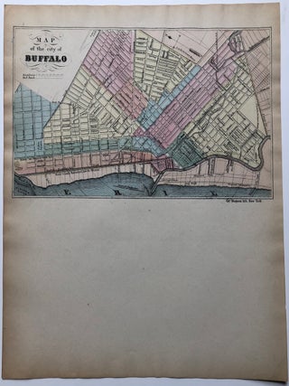 5 Charles Magnus 1860s-70s letterhead views/maps: The Merchants Exchange, New York; Map of the City of Albany; Map of the City of Buffalo, View of Troy, NY; View of Louisville, KY