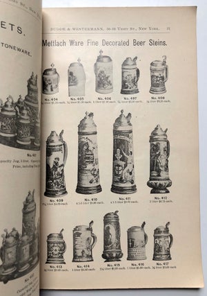 Ca. 1900 catalogue of Glass Ware, Hotel China, Bar & Restaurant Supplies, Budde & Westermann