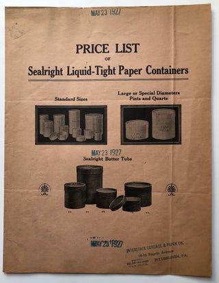 1922-1028 Lot of price lists, flyers, samples and brochures on WRAPPING PAPER, ENVELOPES, BAGS and other paper supplies