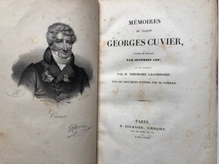 Item #H5151 Mémoires du Baron Georges Cuvier, publiés en Anglais par Mistress Lee et en...