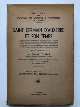 Item #H5204 Saint Germain d'Auxerre et son Temps. Etienne Gilson, Gabriel Le Bras