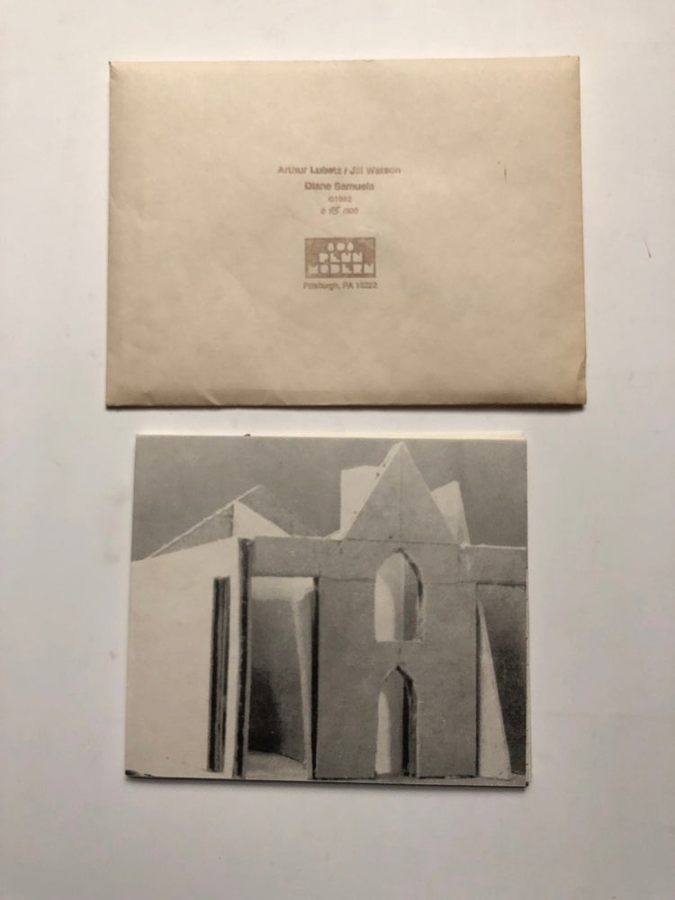 Item #H5277 Accordion folded printed documentation of a 1992 exhibit at Penn Modern Gallery, Pittsburgh. Diane Samuels Arthur Lubetz / Jill Watson.