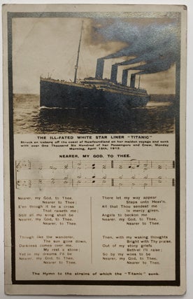 Item #H5287 Real Photo Postcard RPPC The Ill-Fated White Star Liner "Titanic" with 1912 postmark...