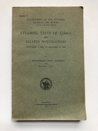 Item #H5456 Steaming tests of coals and related investigations,: September 1, 1904, to December...