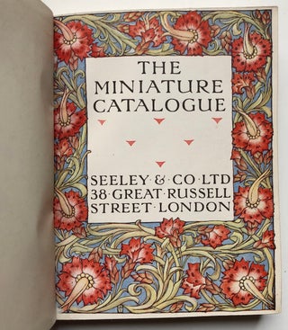 Small bound volume of 4 Seeley & Co. catalogues: Announcements and Miniature Catalogue 1904-1905; 1905-1906; 1906-1907; 1907-1908