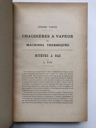 Paris L'Exposition Universelle de 1889: Sixieme Partie: CHAUDIERES A VAPEUR ET MACHINES THERMIQUES