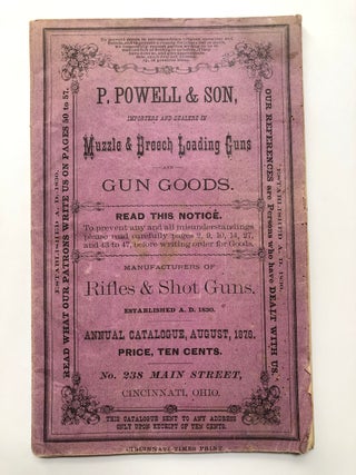 Item #H5882 P. Powell & Son, Muzzle & Breech Loading Guns and Gun Goods - August 1876 Annual...