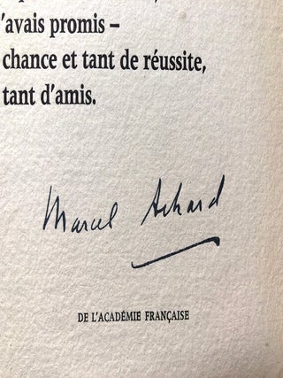Remerciement - signed broadside poem