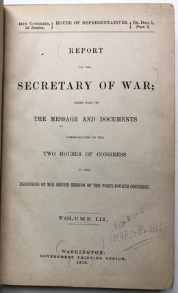Report of the Secretary of War (1876)...Vol. III: Report of the Chief of Ordnance