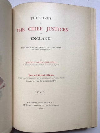 The Lives of the Chief Justices of England, 5 volumes