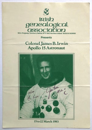 Fine assortment of material on or by astronaut JIM IRWIN from the estate of his cousins (photos, ephemera, autographed material, newsletters from Irwin's High Flight Foundation, etc.)