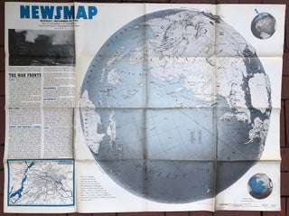 Item #H6480 NEWSMAP, 47 x 35 inch news poster, double-sided, November 29, 1943: Surprise...A...