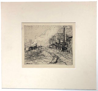 Item #H6499 The Mills on the River" from Ten Etchings from Pittsburgh (1905, limited to 60 signed...