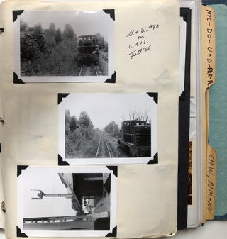 Item #H6543 Binder with well over 250 original photos, mostly b&w, of trains, stations,...