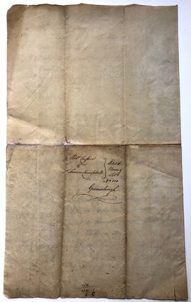 Handwritten large deed (indenture) for land and house on Main Street, Greensburg PA 1796