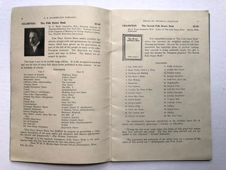 1924 Catalogue of Books on Physical Training, Folk Dances, Games, Athletics, Pageantry, Festivals, Natural Dancing, Aesthetic Dancing
