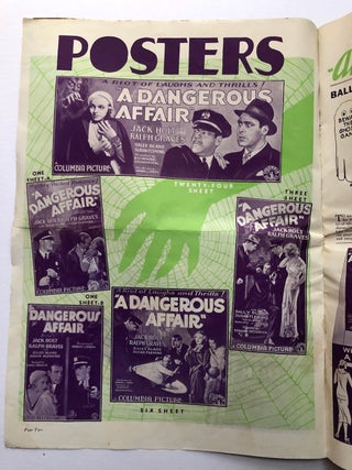 Large promotional publicity publication for "A Dangerous Affair" (1931) starring Jack Holt, Ralph Graves, Sally Blaine and Susan Fleming, directed by Edward Sedgwick - Advertising, Publicity, Exploitation