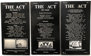 Item #H7017 The Act, Vol. 1 no. 2 (1987), Vol. 1, no. 3 (1988/89), Vol. 2 no. 1 (1990) - 3...