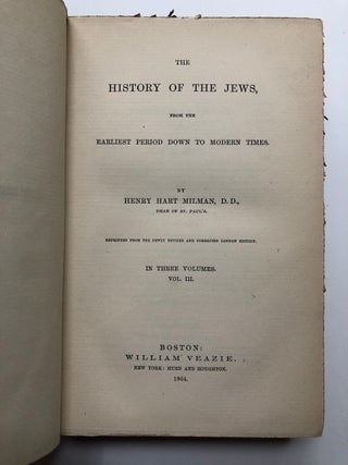 The History of the Jews, Vol. III only