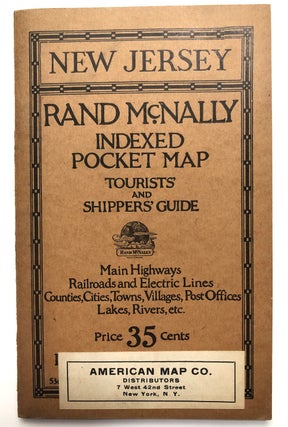 Item #H7263 Rand McNally Indexed Pocket map, Tourists' and Shippers' guide of New Jersey --...