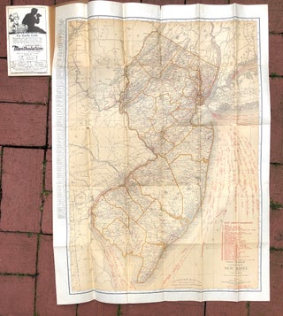 Rand McNally Indexed Pocket map, Tourists' and Shippers' guide of New Jersey -- railroads, electric lines, post offices, express, telegraph and mail service; counties, municipal townships, cities, towns, villages, rivers, lakes, islands, creeks, etc., air service landing fields, population according to the latest official census, main highways