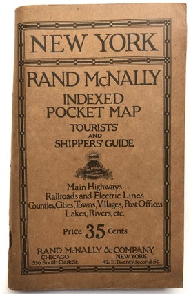 Item #H7265 Rand McNally Indexed Pocket map, Tourists' and Shippers' guide of New York --...
