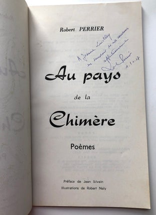 Au pays de la Chimere, Poemes -- inscribed copy