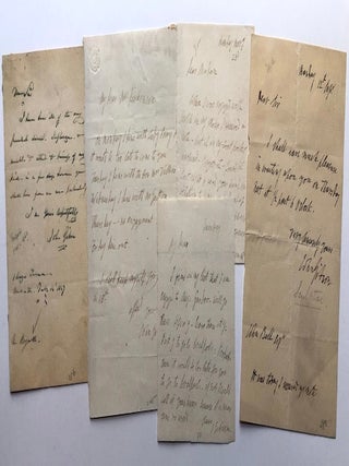 Item #H7535 5 short notes, mainly on appointments, engagements and dinner invitations. John...
