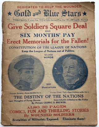 Item #H7713 Gold and Blue Stars (1919; a journal advocating for fair treatment of veterans of WWI...