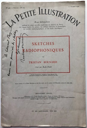 Item #H7749 La Petite Illustration, 11 Octobre 1930, with SKETCHES RADIOPHONIQUES by Bernard;...
