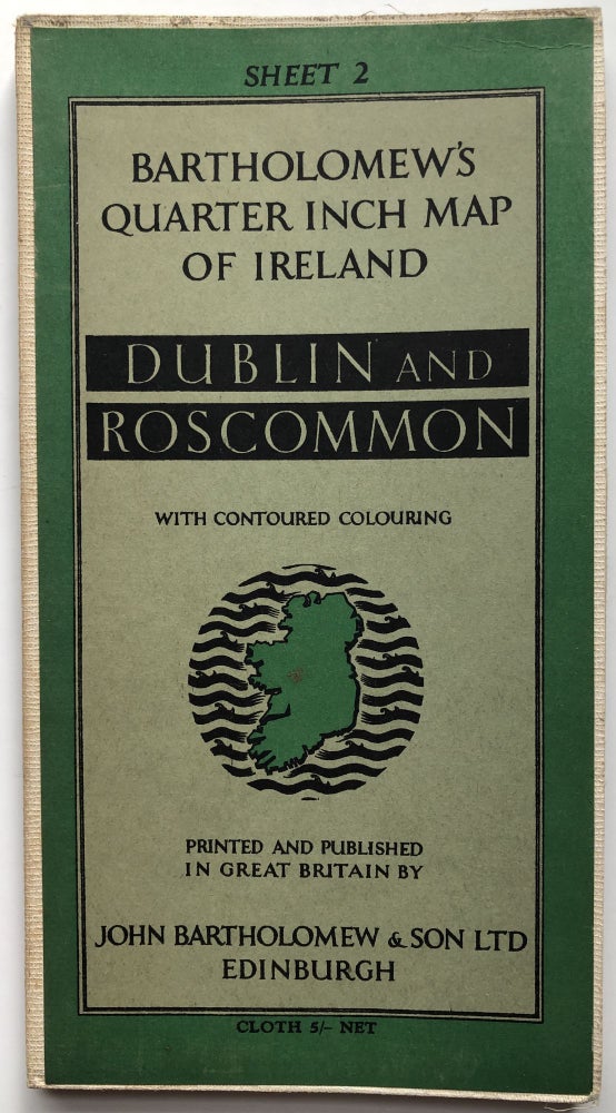 Item #H8214 Bartholomew's Quarter Inch Map of Ireland: Sheet 2, Dublin and Roscommon. Ireland.