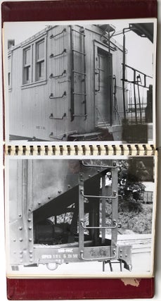Ca. 1964 binder of 54 8x10 photos of potential safety hazards on PA Railroad cars and yards prepared by a Pittsburgh law firm representing the plaintiff