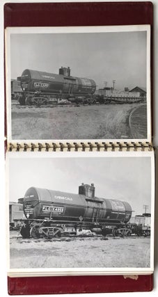 Ca. 1964 binder of 54 8x10 photos of potential safety hazards on PA Railroad cars and yards prepared by a Pittsburgh law firm representing the plaintiff