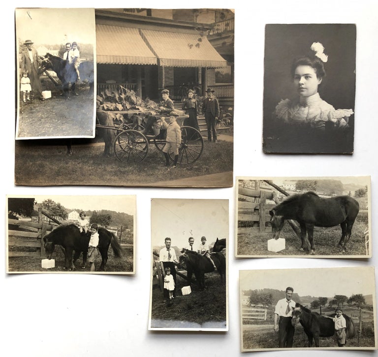 Item #H8234 Photos of Coleman family members on a farm near Pittsburgh. Mary Moreland Coleman, James H. Coleman, children, etc. Pittsburgh.