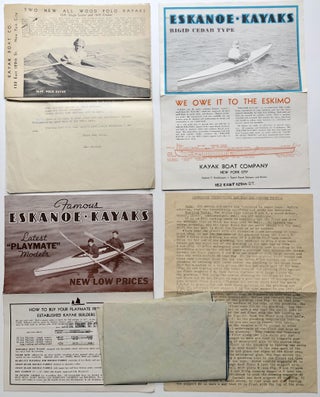 Item #H8264 2 pictorial brochures for Eskanoe Kayaks, assembly instructions, blueprint of kayak,...