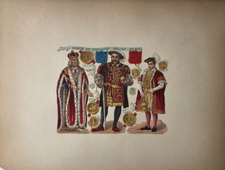 Item #H8280 1890s relief die-cut of Henry VII, Henry VIII and Edward VI. n/a