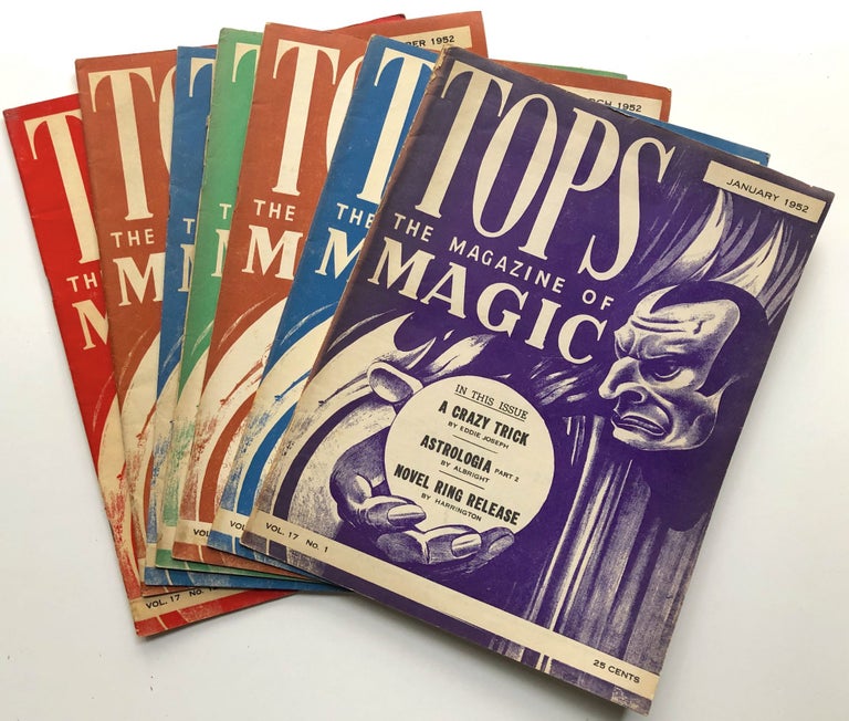 Item #H8314 Tops, the Magazine of Magic, Vol. 17 (1952) 7 issues: Jan, Feb, March, April, August, Oct, December. Percy Abbott, ed.