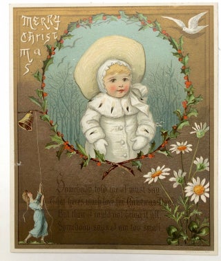 Item #H8335 1881 large Christmas card from the Prang Co. Louis Prang Co