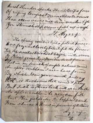 Ca. 1820s love letter in verse to "Eliza"