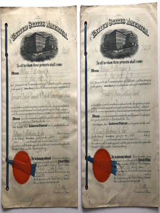 Item #H8423 2 original patents from 1902 issued for Process of Treating Pigments and Processes of...