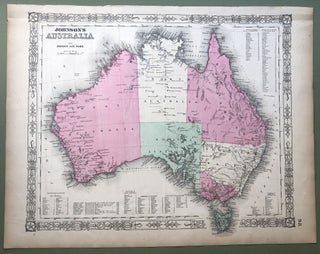 Item #H8542 1864 Johnson's map: AUSTRALIA, 13 X 18. Johnson
