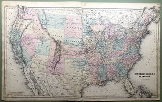 Item #H8588 1876 Map of the United States, 29 x 17. Otto Krebs