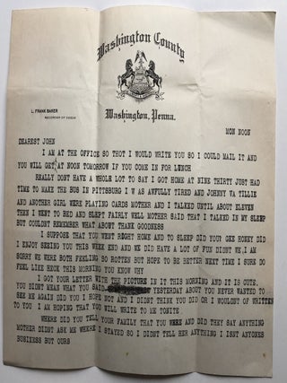 Letters from 4 girlfriends to a Don Juan of Mercer County, PA 1929-1931