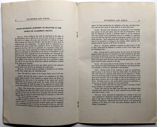 1904-1905 Announcement of the Pittsburgh Law School, Law Department of the Western University of Pennsylvania
