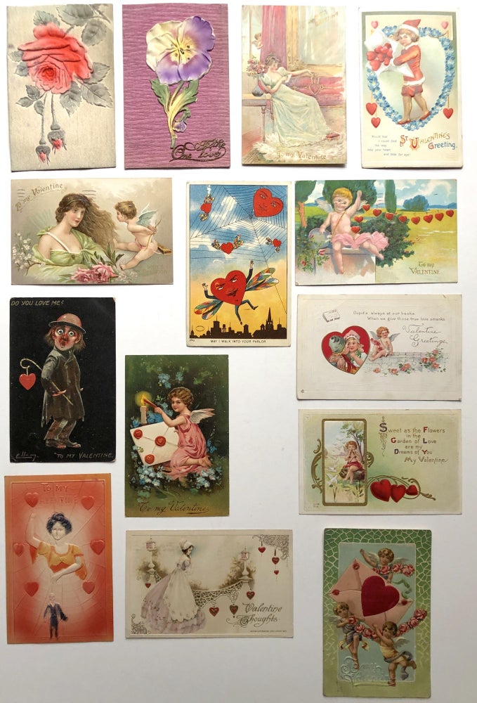 Item #H8620 26 Valentines Day postcards 1907-1914 - some with great graphics, very fancy