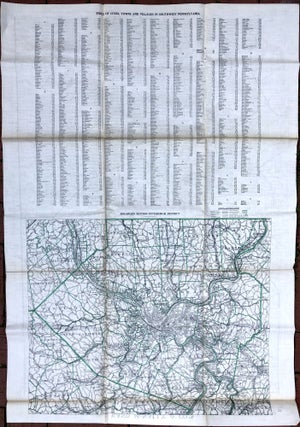 Detailed Survey Map of Southwest Pennsylvania (1915, on linen)