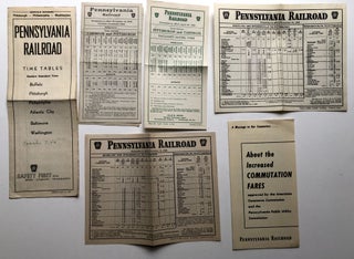 Item #H8754 30+ PA RR schedule sheets & a few timetables 1948-1952 - mainly Pittsburgh area - &...