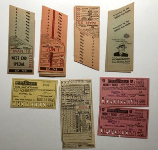 30+ PA RR schedule sheets & a few timetables 1948-1952 - mainly Pittsburgh area - & 40+ tickets, punch passes, weekly pass cards
