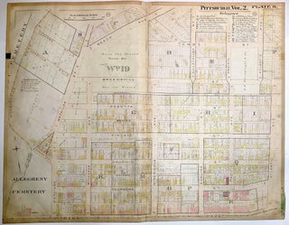 Item #H8935 1899 linen-backed 28 x 22" map: Pittsburgh Garfield