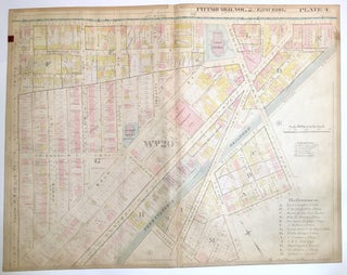 Item #H8938 1899 linen-backed 28 x 22" map: Pittsburgh Friendship & Garfield
